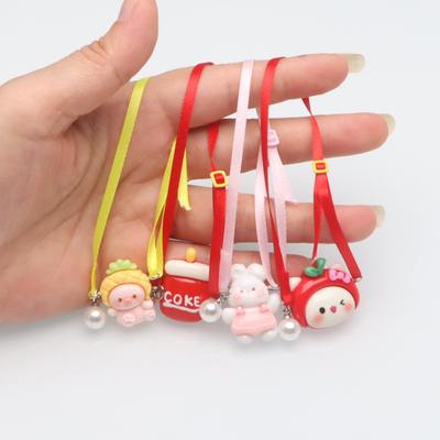 1PC Dollhouse Doll Accessories Mini Crossbody Bag Popcorn Bag Mini Model Dolls Accessories Great Way To Match Clothes Pendant