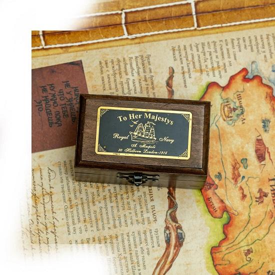 Brass Telescope - 15.24 Cm with Engraved Hardwood Box by W. Ottway Ealing