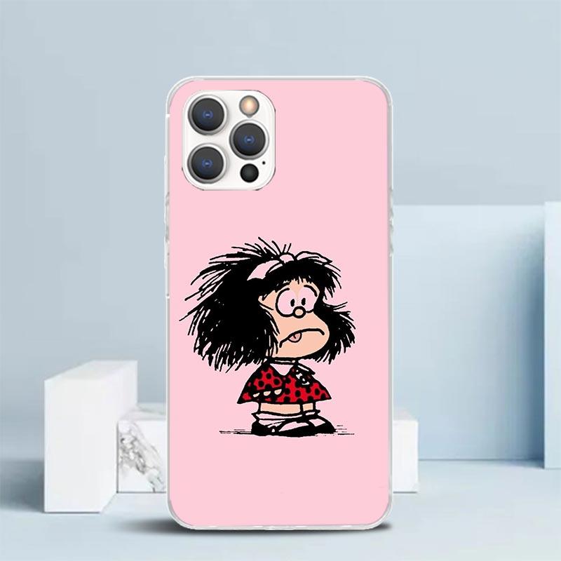 Cartoon Cute Mafalda Phone Case For IPhone 16 17 Air 16E 15 14 Plus 13 Mini 12 11 Pro Max 7 8 + SE 2020 Soft TPU Back Cover 16 1