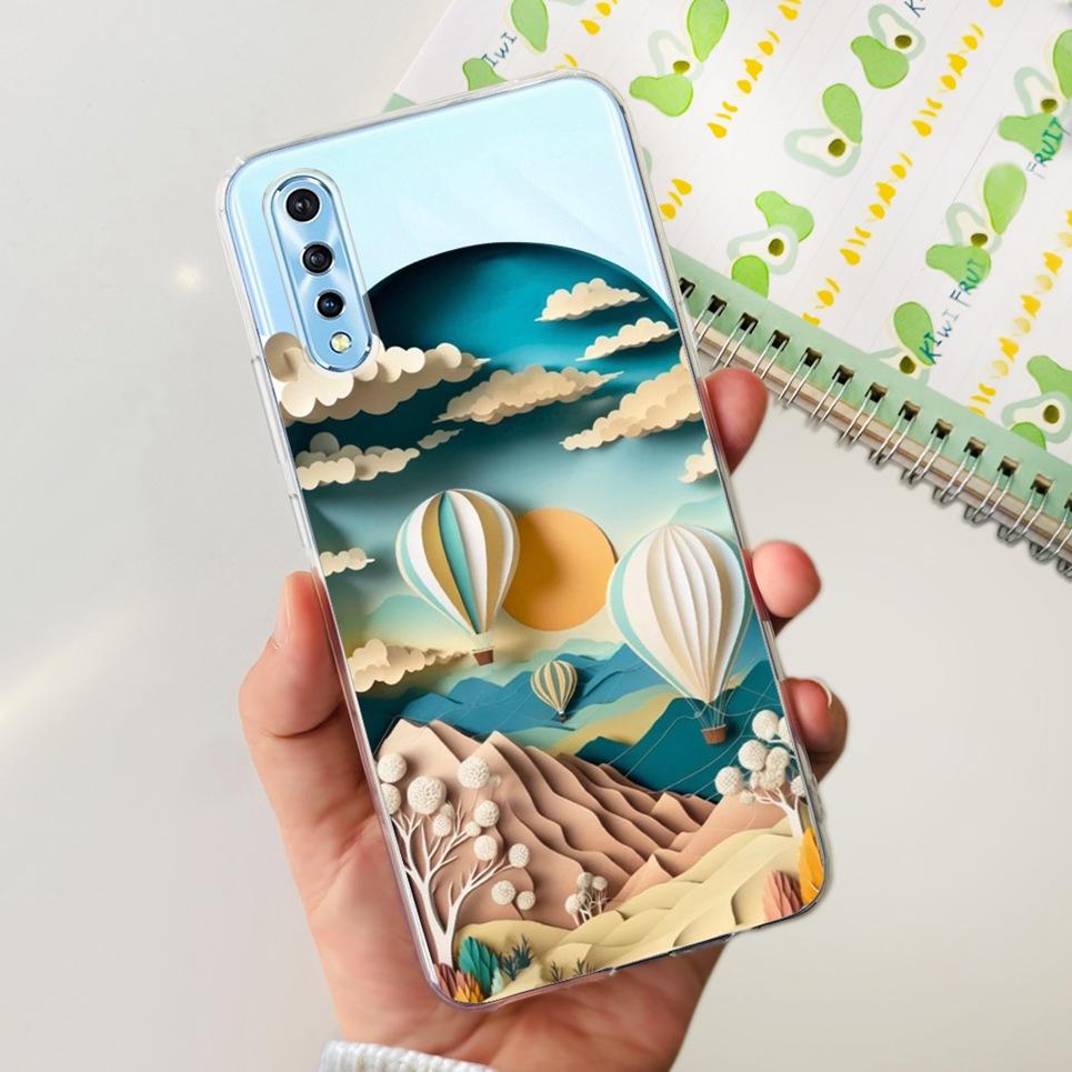 For Vivo 1907 Vivo Y7s Y17s Case Back Cover Cartoon Cool Style Animals Girly Flower Fashion Soft TPU Silicone Bumper VivoY17s