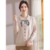 Yaloo Elegant Mid-Aged Women's Autumn/Winter Knit Cardigan Top