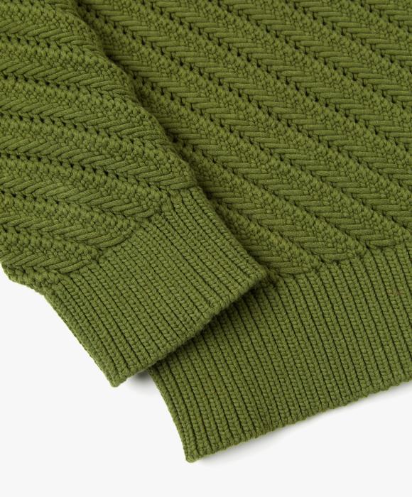 Le Mad Oblique See-Through Round Knit - Green