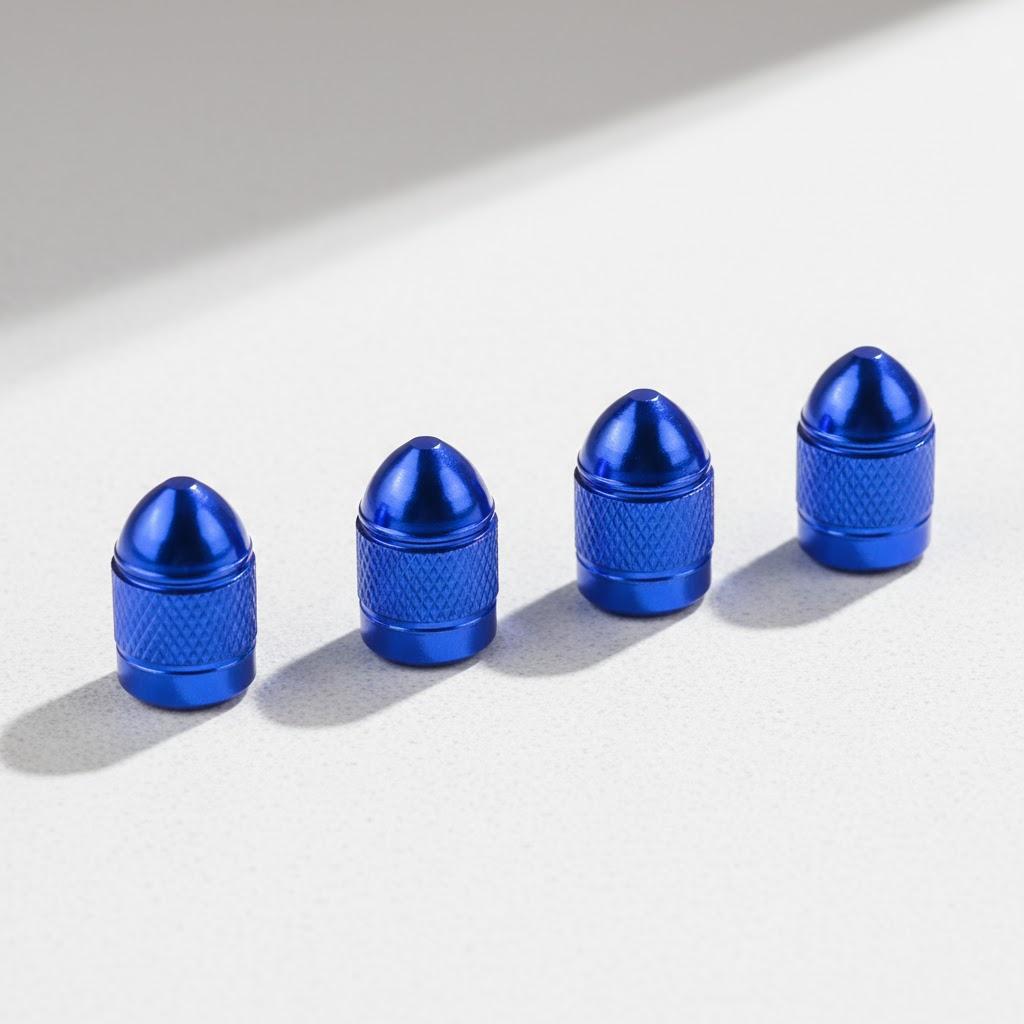 4Pcs Aluminum Tire Valve Stem Caps Bullet Design for Car Truck Wheel Rim Accessories Durable Automotive Parts