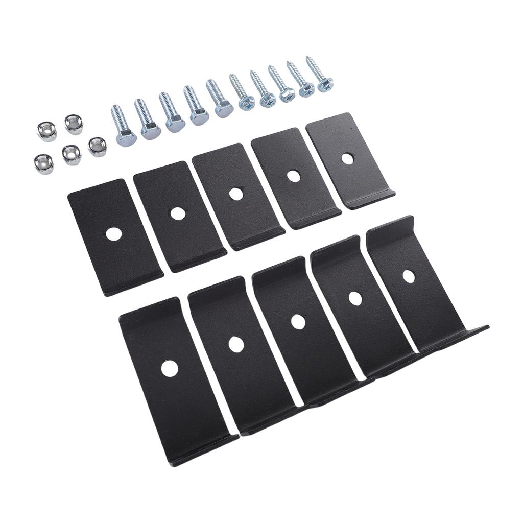 Mesh Panel Mounting Kit Sturdy Mesh Mounting Brackets Weatherproof Fence Fasteners Grid Mounting Set