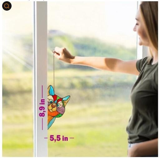 1 Stück Haushaltstiere Katzen und Hunde Aufkleber Tür- und Fensterscheiben Autoglas Dekoration Aufkleber Feiertagsparty Dekorationen