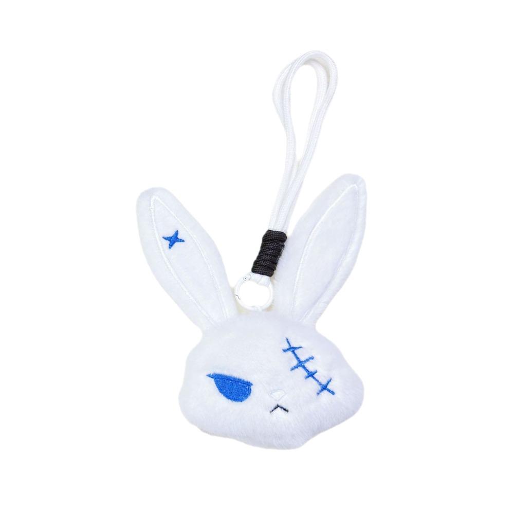 Dark Style Bunny Plush Keychain Plush Rabbit Keychain Pendant Plush Bunny Pendant Key Accessories