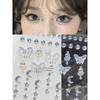 Music Festival Makeup Face Pasters Butterfly Ornament Star Moon Stick-on Crystals Concert Face Sticker Ornament Ornament Rhinestone Bright Diamond