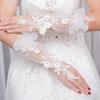 1 Paar Neue Blumen-Fingerhaken Braut Hochzeitskleid Handschuhe Elegante Textur Spitze Brauthandschuhe Klassische Spitzenhandschuhe Formelle Anlässe