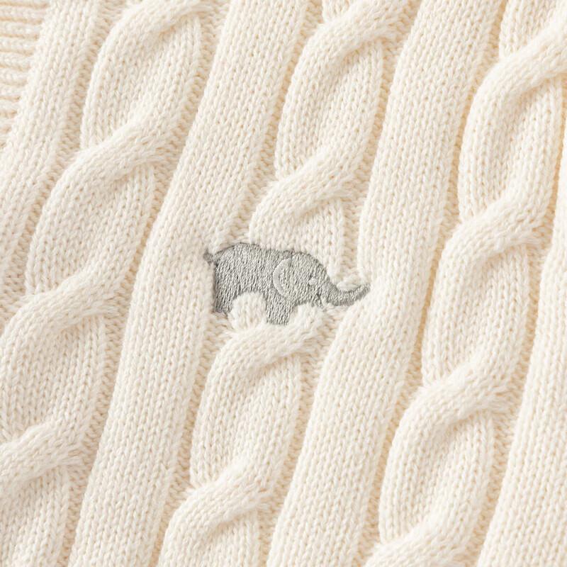 DAVE & BELLA Kids' V-Neck Cotton Knit Cardigan