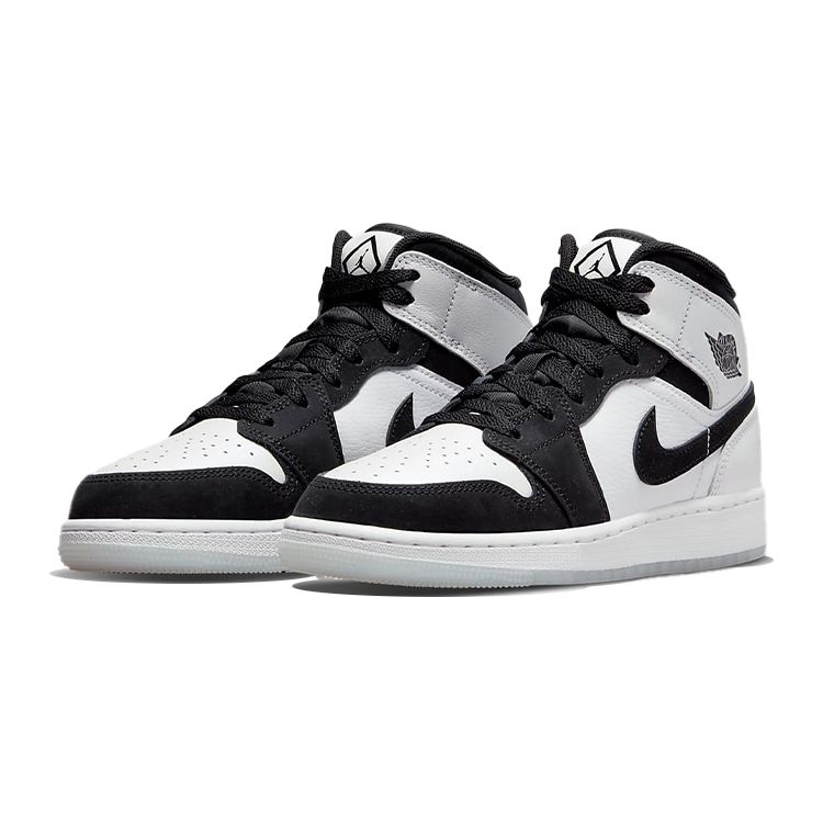 Dětské tenisky Air Jordan 1 Mid SE GS Diamond Bílá Černá Vícebarevná DN4321-100
