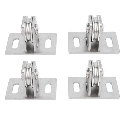 Fixed Pulley Single Silent Dual Bearings Carbon Steel 330lb Load Bearing Wall Mounted Lifting