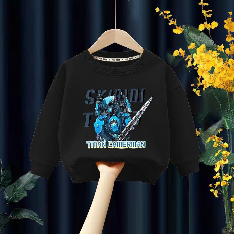 Jungen Freizeit Cartoon Anime Kapuzenpullover Herbst und Winter Kinder Langarm T-Shirt Oberteil