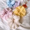 Fashion Retro Wrinkle Chiffon Scrunchies for Women Girls Sweet Temperament Fashion Exaggerated Hair Band Hair Accessories