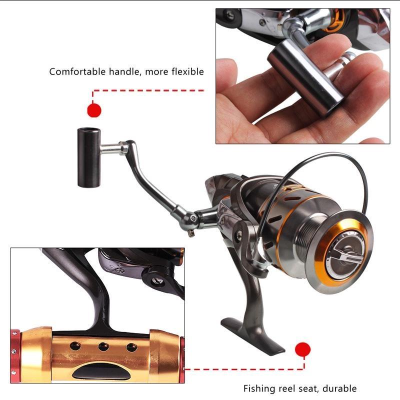 Rybářský naviják Kovový Levý/pravý Sladkovodní Mořská přívlač Rybářský naviják pro rybaření na moři