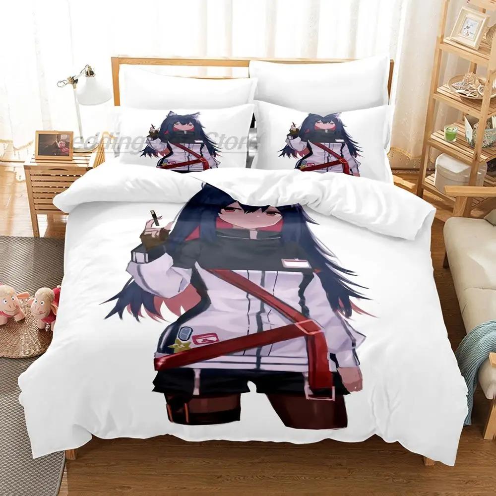 Arknights Zestaw Pościeli Pojedynczy Bliźniaczy Pełny Queen King Size Zestaw Pościeli Aldult Kid Sypialnia Zestawy Poszwy na Kołdrę Druk 3D Gra Anime 2022