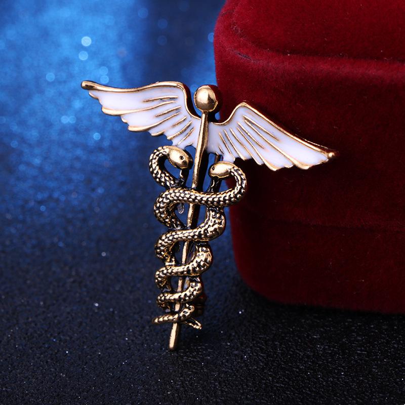 Collar Clothing Rod Angel Wings Badge Snake Corsage Accessories Jewelry For Men Women Vintage Animal Brooch Pins Gift