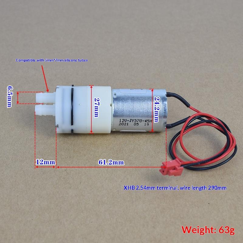 1 Peça Bomba de Água Mini Diafragma Autoescorvante Sucção 370 12V Para Dispenser DIY Mesa de Chá Rega de Jardim Bomba Pequena