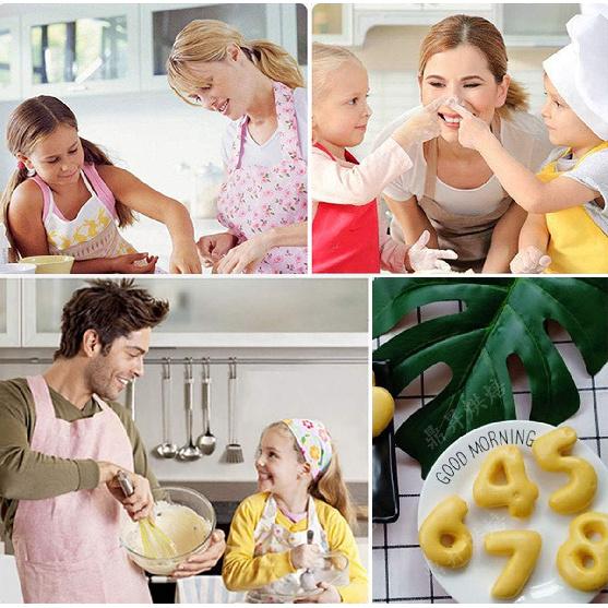 Large Number Cookie Biscuit Cutters Set 3 Inches, 9 Piece Stainless Steel Numbers Cutter Set Tools for Kitchen,Baking