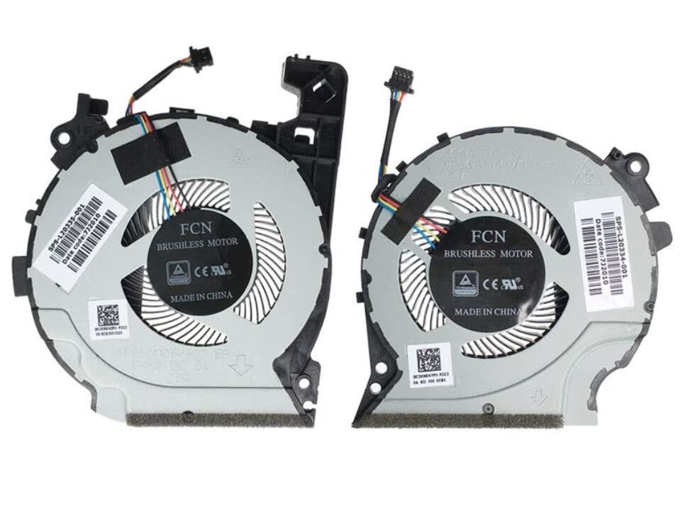 

Replacement for HP Pavilion Gaming Series Cooling and Heat Dissipation Fans Left and Right Set 15-cx0000 TPN-C133 15-cx0060TX 15-cx0061TX 15-cx0062TX