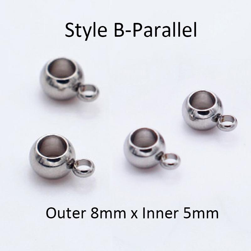 10pcs Gold Color Stainless Steel Spacer Beads Pendant Charms Clasps Bail Beads for Bracelet Necklace DIY Jewelry Making Findings