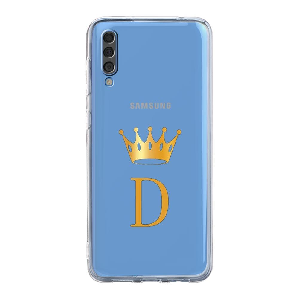 Pouzdro pro Samsung A54 A52 A50 A70 A10 A30 A40 A20S A20E A02S A12 A14 A22 A24 A42 A34 A32 5G A04s Kryt Koruna Písmeno A Do b Umění