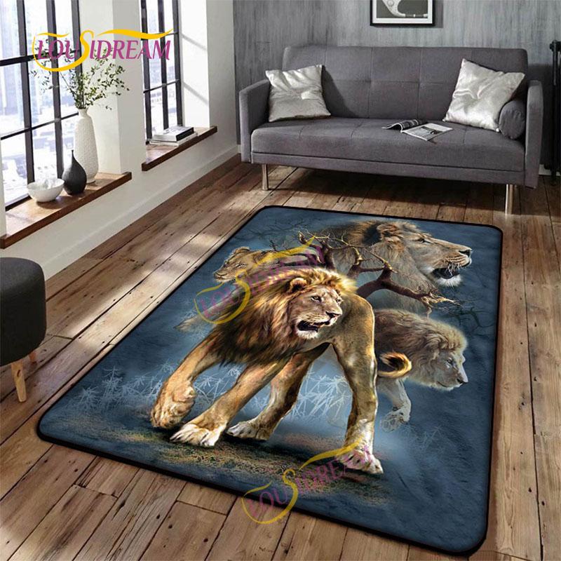 Animal Art Tiger Washable Square Soft Wolves Rug Living Room Bedroom Decorative Floor Mat Kitchen Bathroom Door Mat carpet.