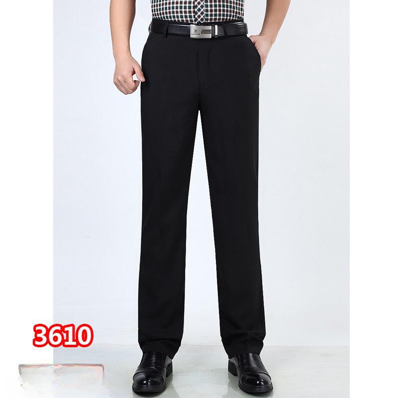 New Summer Thin Section Men's Casual Trousers High Waist Loose Men's Trousers Middle-aged Business Casual Straight Men's Trousers
