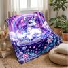 Fantasy Unicorn with Rainbow Theme Blanket Lightweight Warm Flannel Blanket Decorative Throw Blanket for Home Decoration