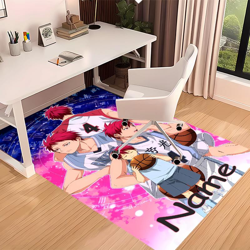Custom personalization Kuroko's Basketball Print Area Rug - Soft, Washable Non-Slip Indoor Mat,Living Room,Home&Office Decorative Rug