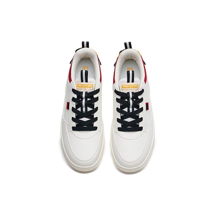 Anta Low Top Skateboard Shoes Men's White Red Yellow 912228066-28