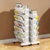 Floor Mounted Movable Bookshelf With Wheels Classroom Desk Storage Rack Study Large Capacity Multi-Layer Book Storage Rack