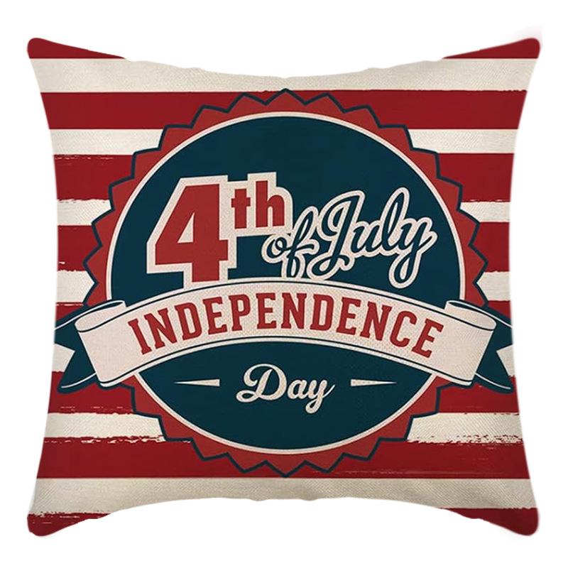 New Independence Day Cushion Pillow Cover Nordic Linen Pillow Cover
