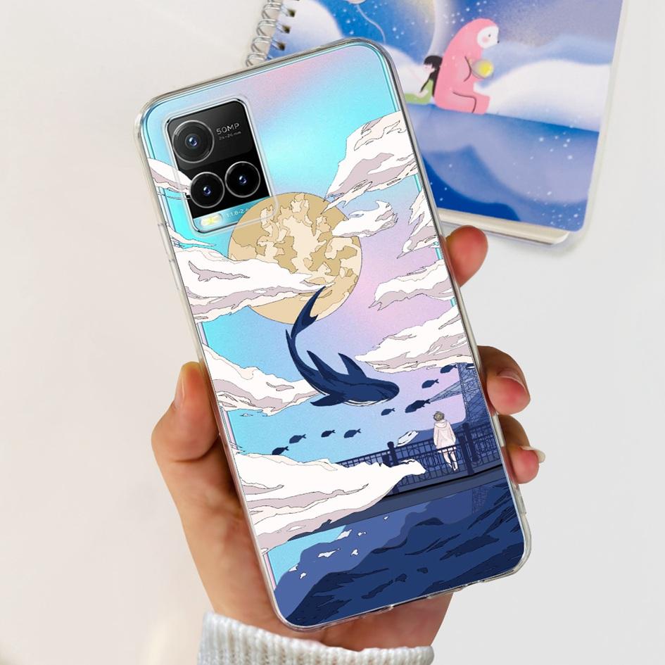 For Vivo Y33s V2109 Case Y21 2021 V2111 Cover Fashion Flower Soft Clear Silicone Slim Fundas For Vivo Y21t Y33t Y21a Y21s Bumper