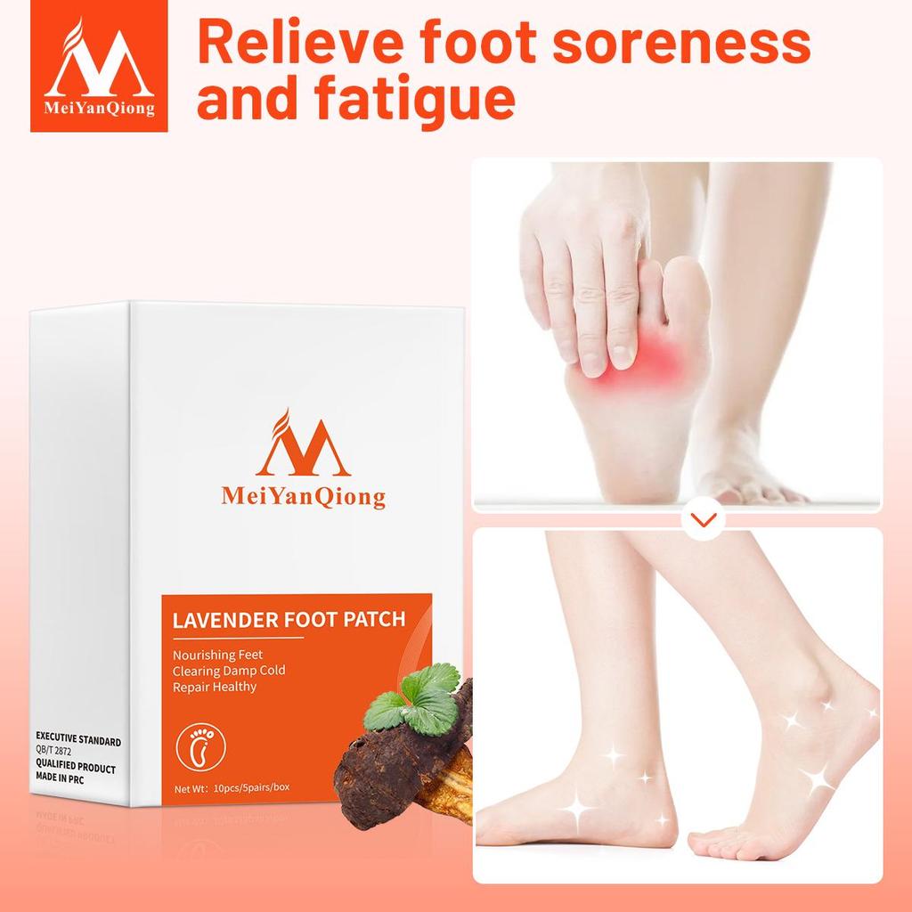1Box Lavender Wormwood Health Body Foot Patches Pads Nourishing Repair Foot Patch Improve Sleep Quality