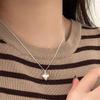 Collier Amour Design de Niche Coréen pour Femmes - Ne se Décolore Pas, Chaîne de Clavicule Polyvalente de Luxe Léger