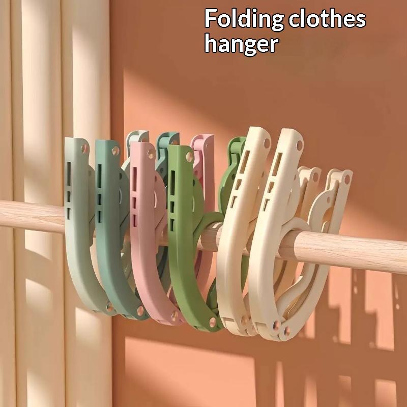 1/5 Pcs Portable Folding Clothes Hangers Non Slip Design Durable Material Perfect For Travel Business Trips Camping