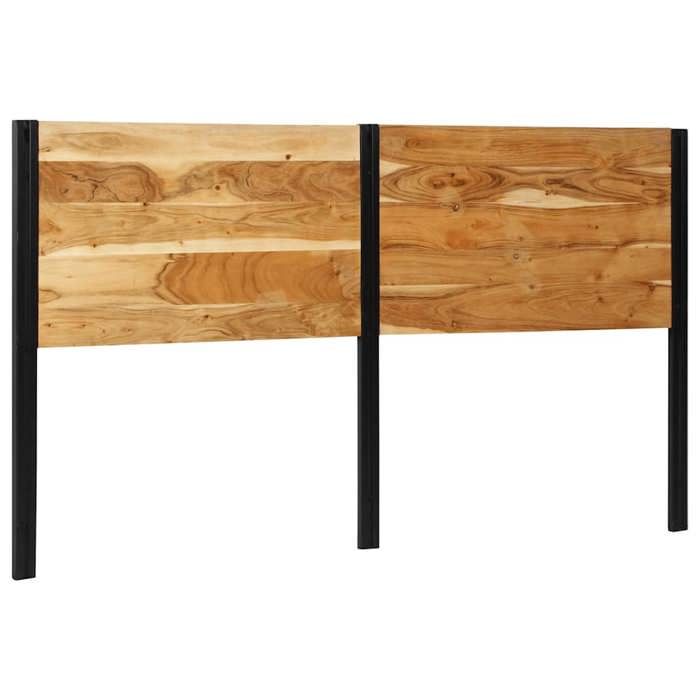 VidaXL Headboard 180 Cm Solid Acacia Wood and Iron, Panel Headboard, Double Headboard, Headboard for Bed 4017557