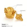 Personalized Creative Diamond-Encrusted Hollow Love Pendant Mix And Match Texture Teapot Teacup Shape Jewelry Accessories