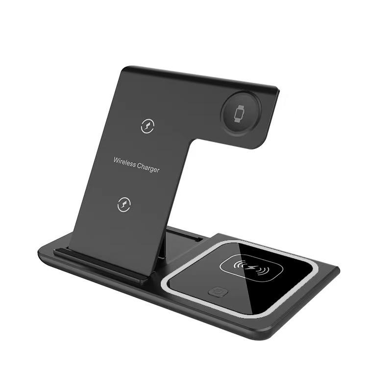 Foldable 15W Magnetic 3-in-1 Wireless Charger Stand for Apple Devices