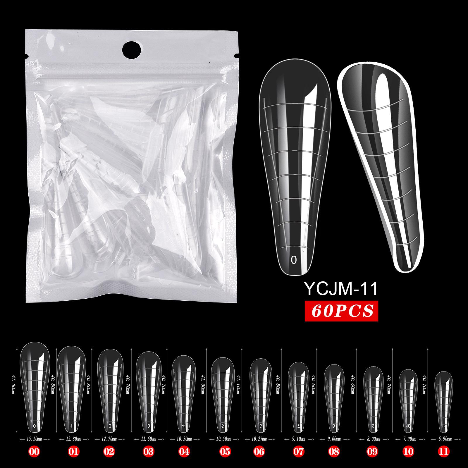 

Двойные формы системы наращивания ногтей, шпильки/гроб/миндалевидные формы с полным покрытием для ногтей, УФ-гель, пластиковые формы для быстрого наращивания накладных ногтей 11