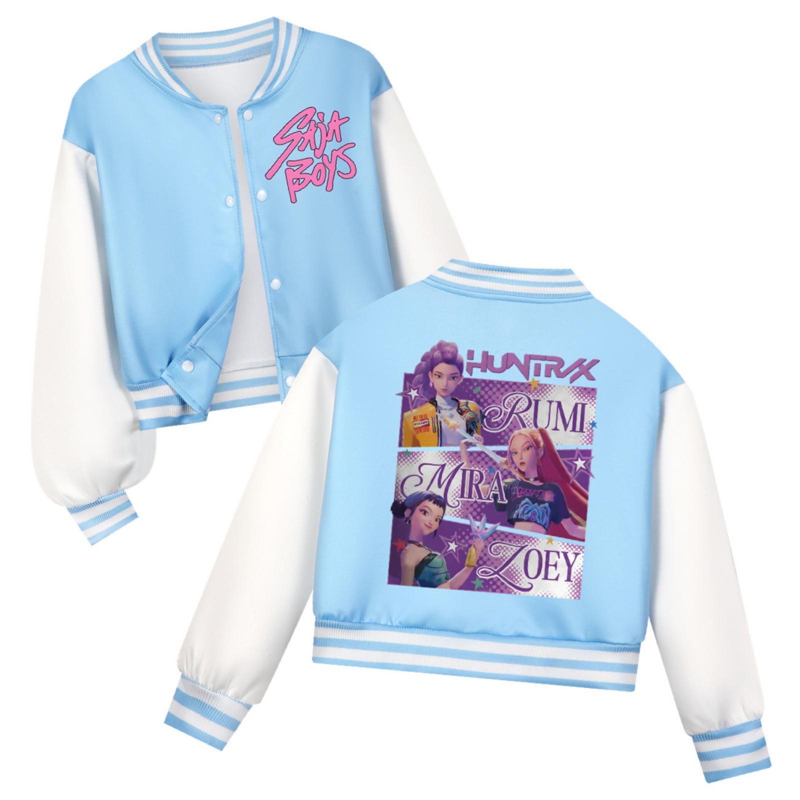 

Children s Fashion Casual Long Sleeve Hooded Witch Group Printed Jacket 160