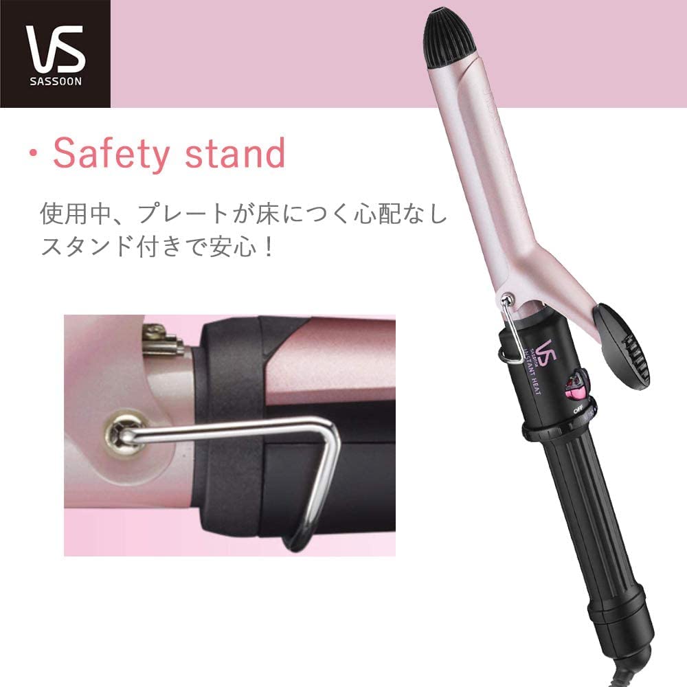 Vidal Sassoon Lockenstab, 19 mm, Pink Series, Temperatureinstellungsfunktion, Rollbürste inklusive, Pink, VSI-1912PJ