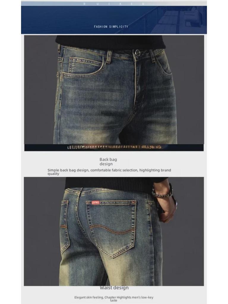 2023 Pánské špičkové distressed elastické džíny slim fit - Trendy a všestranné ležérní kalhoty na podzim/zimu