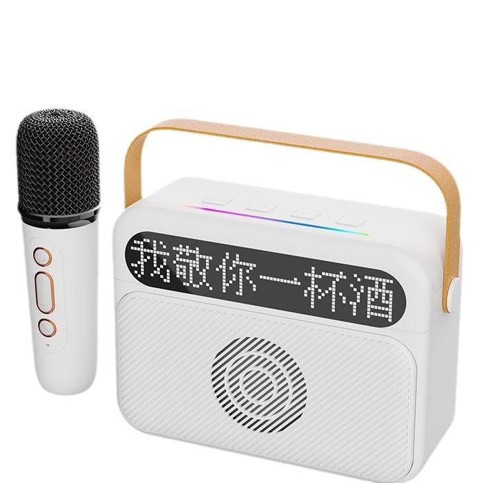 

Y9 Dual Mic Bluetooth Speaker with Lyrics Display - Portable Wireless KTV Audio System Single Microphone