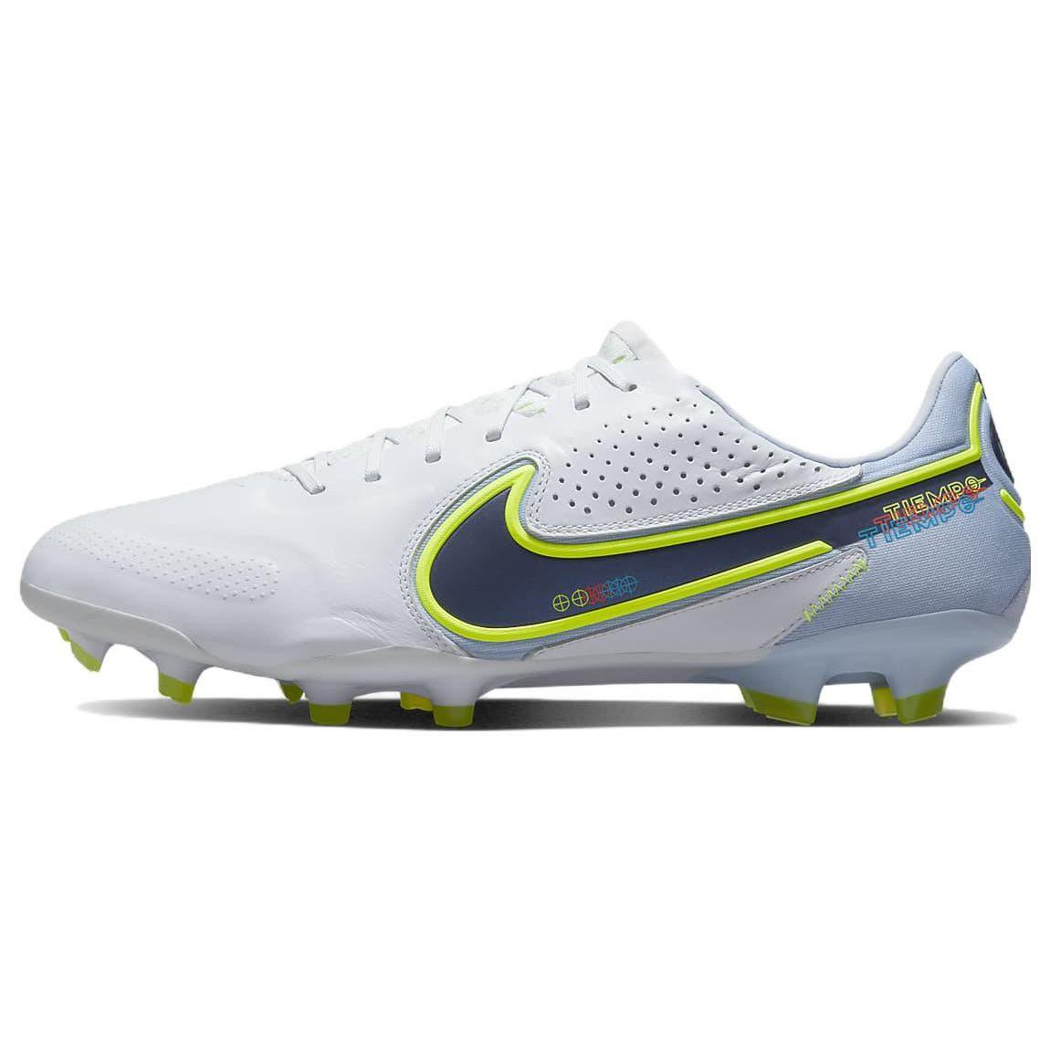 

Nike Tiempo Legend 9 Elite FG Grey Blackened Blue Мужские кроссовки Football-Grey Light-Marine Rush-Orange CZ8482-054 40