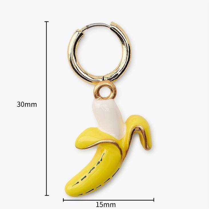Niche Design Sense Color Vegetable Fruit Earrings Stainless Steel Quality Assurance Color