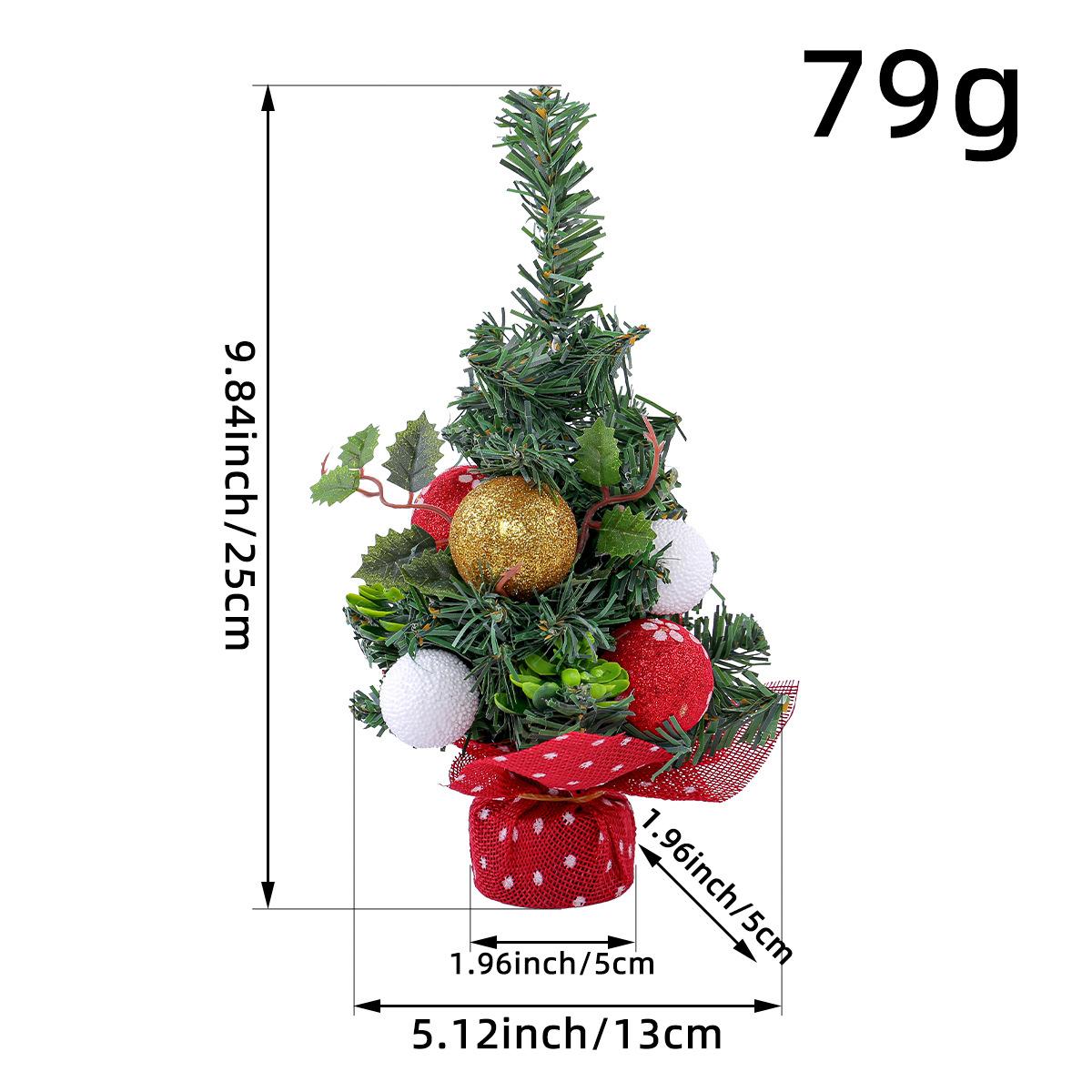 

25CM table mini Christmas tree with balls, Small size Christmas trees gift for kids and friends, desktop christmas tree, New year s tree decoration A