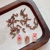 30/200-Pack Christmas Candy Cane Polymer Clay Nail Charms