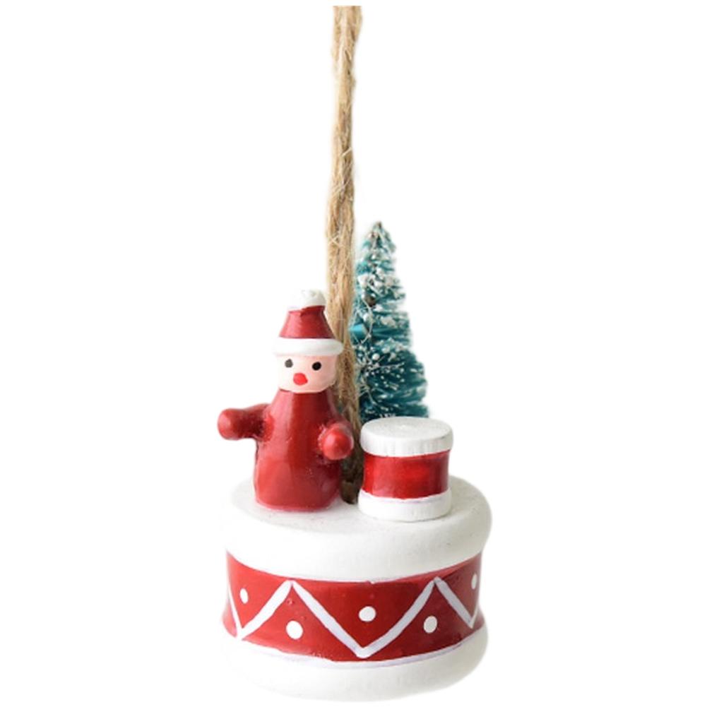 

1pcs Mini Christmas Tree Ornaments Resin Snowman Bear Hanging Decorations For Xmas Ornaments 3x3x5cm