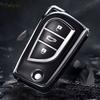 Tpu Car Folding Key Case Protection Shell For Toyota Corolla Camry Avensis Prado Fortuner Rav4 Chr Vios Highlander Keyless Cover